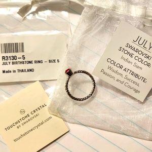 Swarovski Touchstone Crystal July Birthstone Ring
